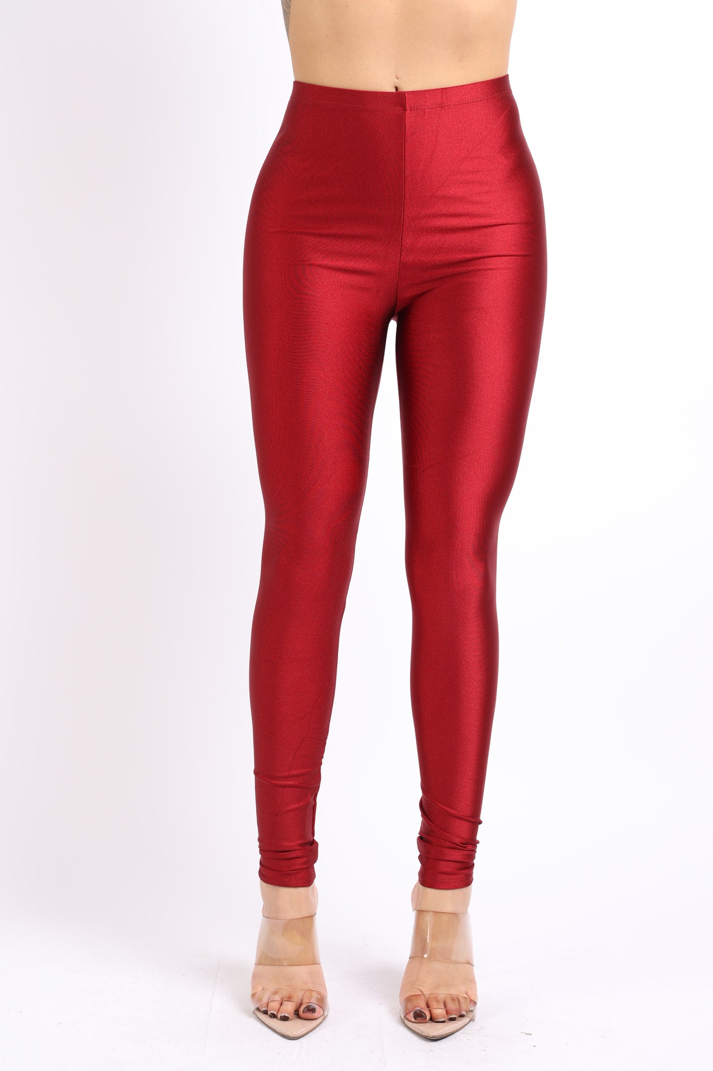 Stretch Skinny Shiny Neon Active Yoga Pilates Club Party High Rise Elastic Leggings Pants Tights
