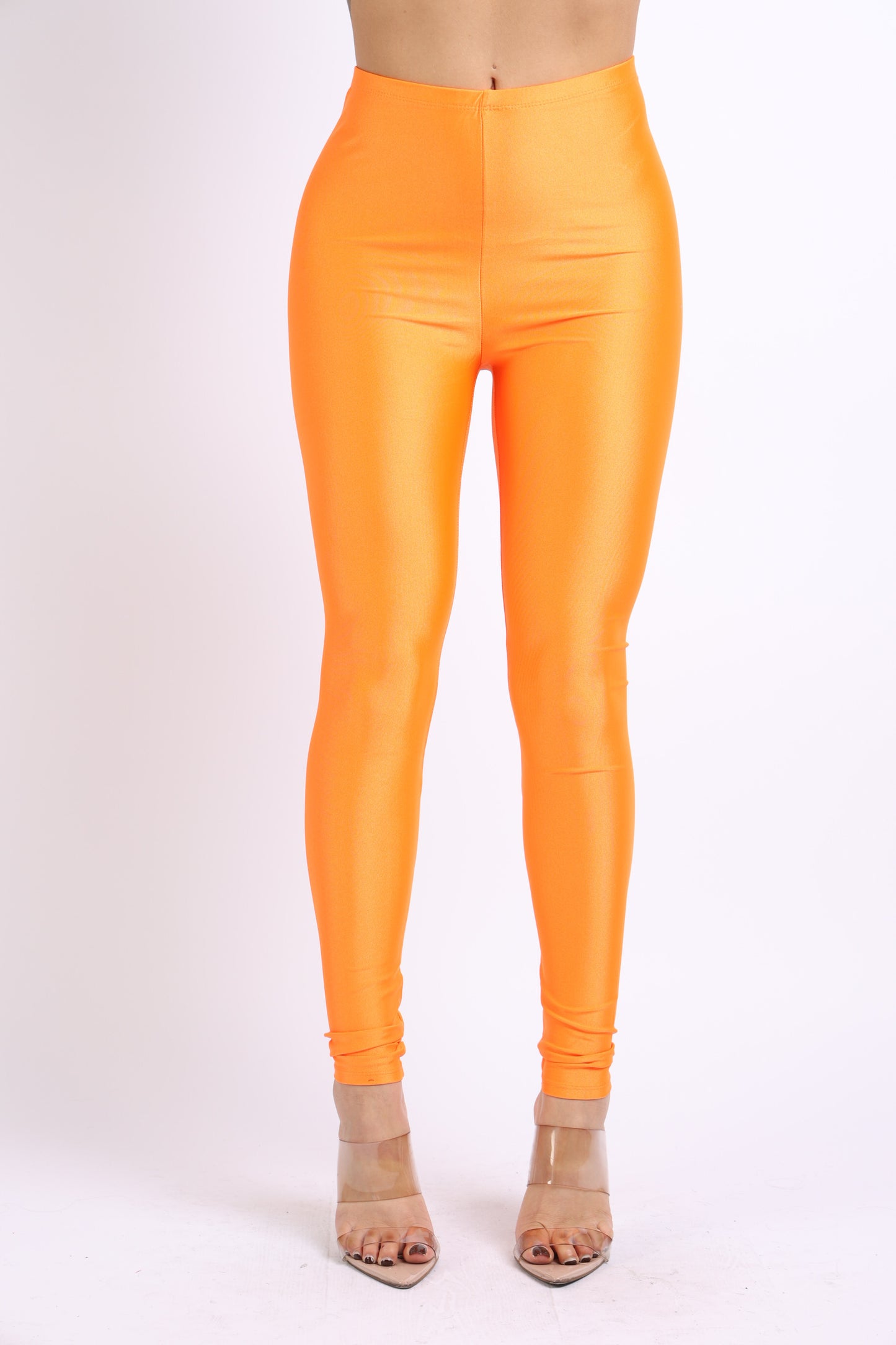 Stretch Skinny Shiny Neon Active Yoga Pilates Club Party High Rise Elastic Leggings Pants Tights