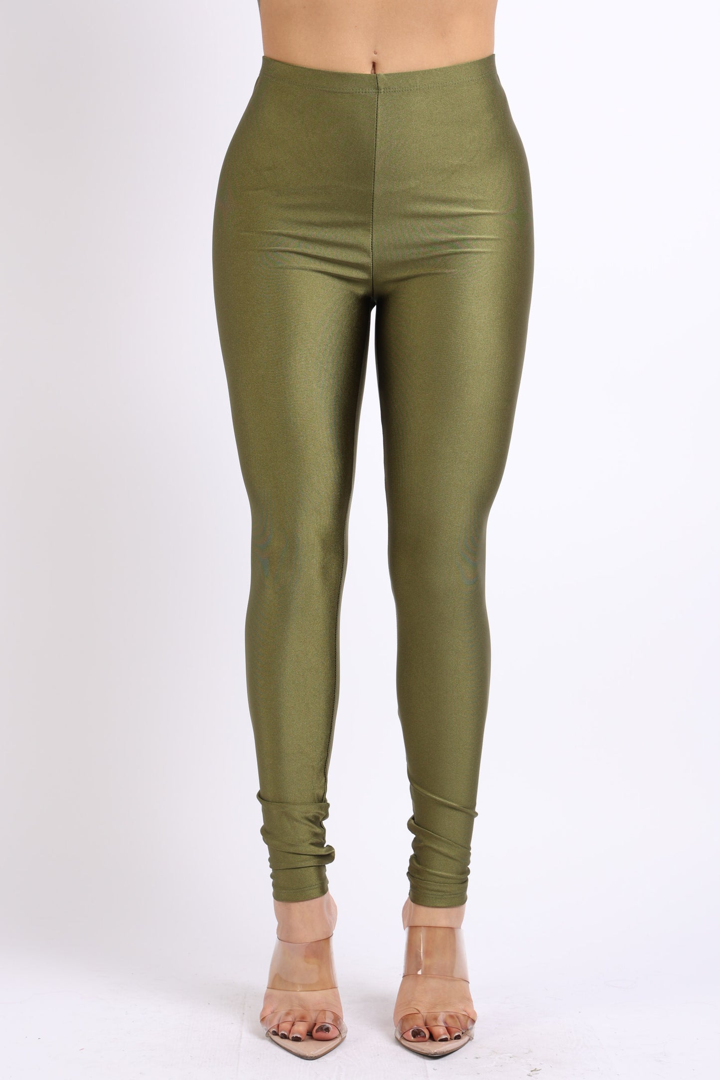 Stretch Skinny Shiny Neon Active Yoga Pilates Club Party High Rise Elastic Leggings Pants Tights