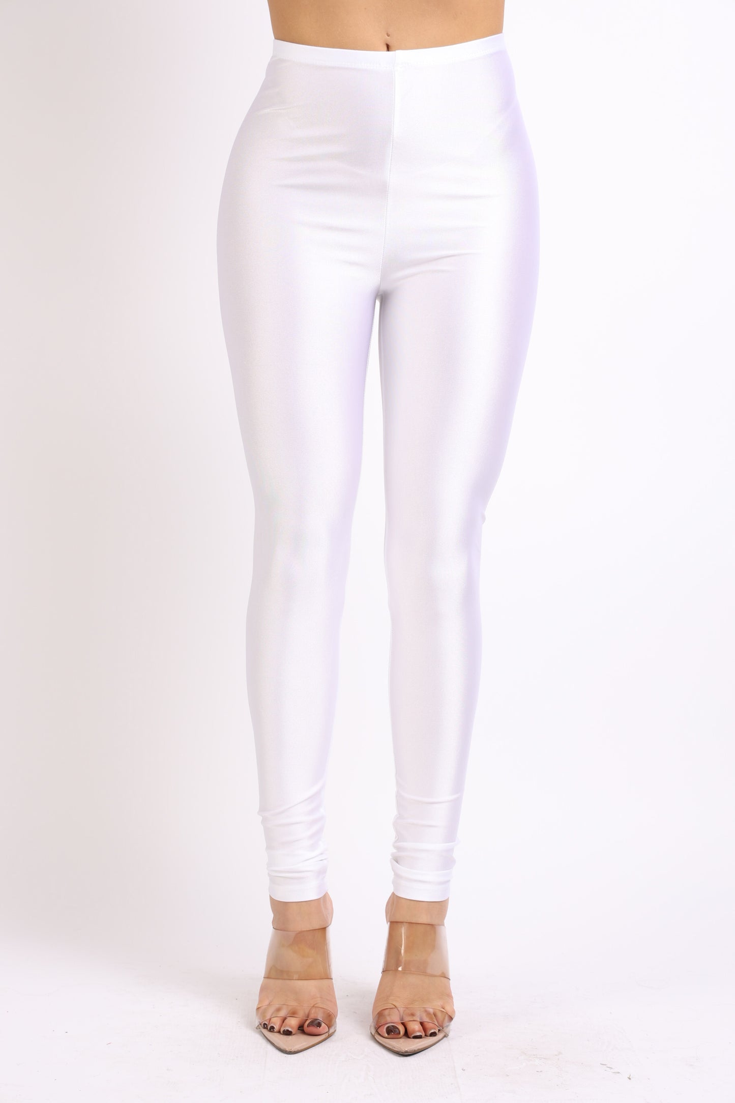 Stretch Skinny Shiny Neon Active Yoga Pilates Club Party High Rise Elastic Leggings Pants Tights