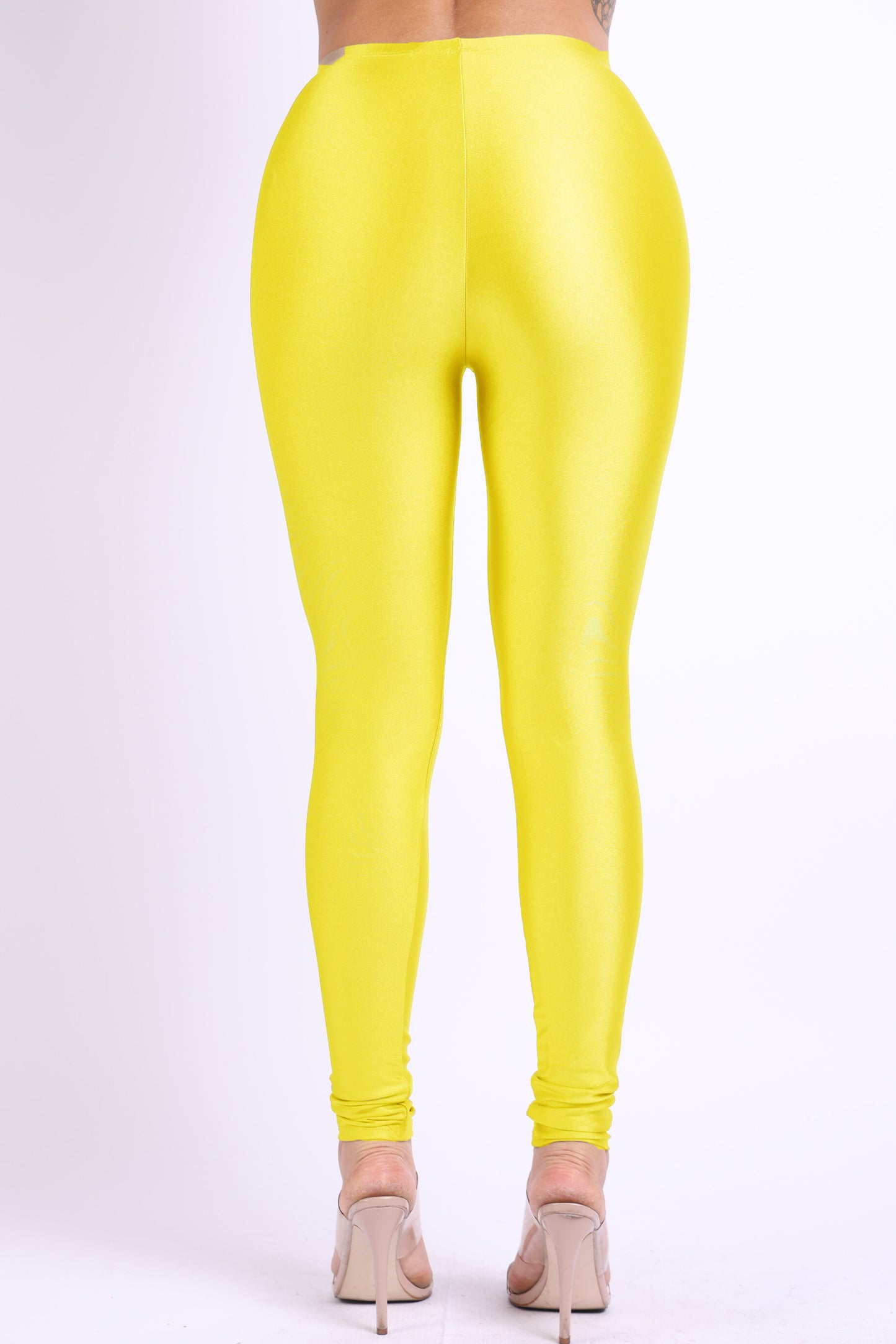 Stretch Skinny Shiny Neon Active Yoga Pilates Club Party High Rise Elastic Leggings Pants Tights