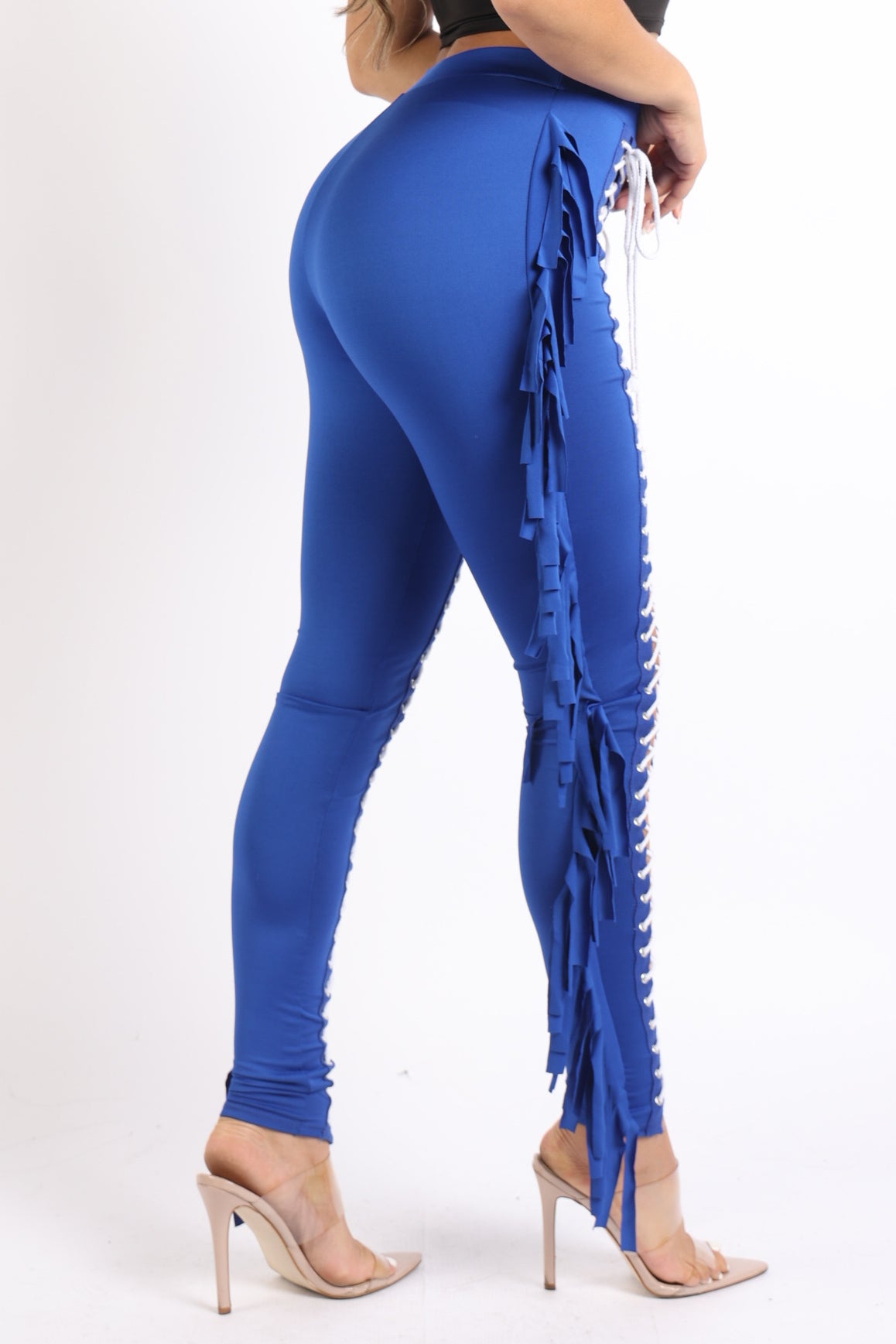 Lace Up Pants High Waist Leggings Trousers Tights Skinny Stretch and Fit Curves Perfectly