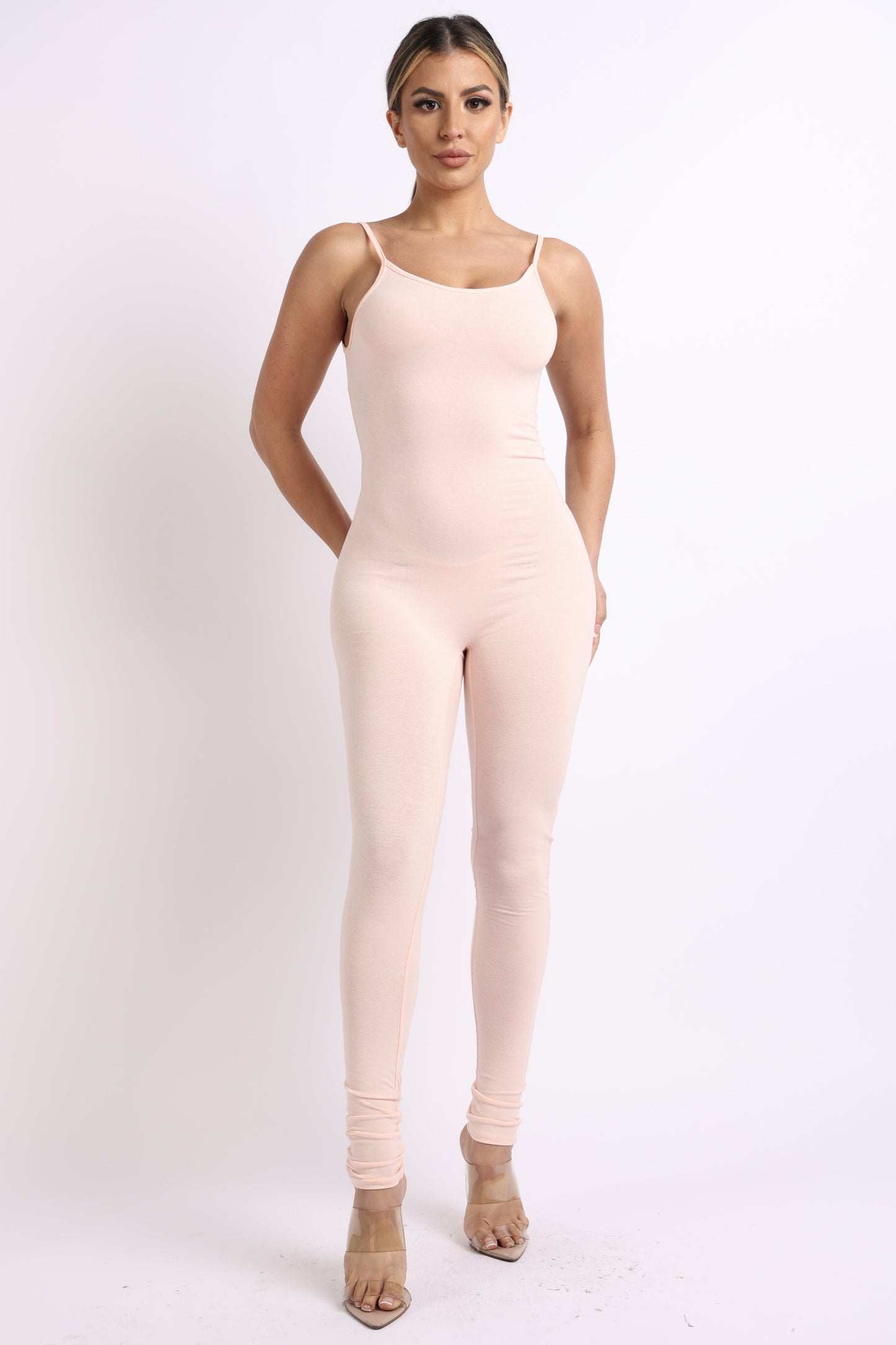 Spaghetti Strap Sexy Bodycon Tank One Piece Jumpsuit Comfy Party Daily Soft Jersey Romper Playsuit