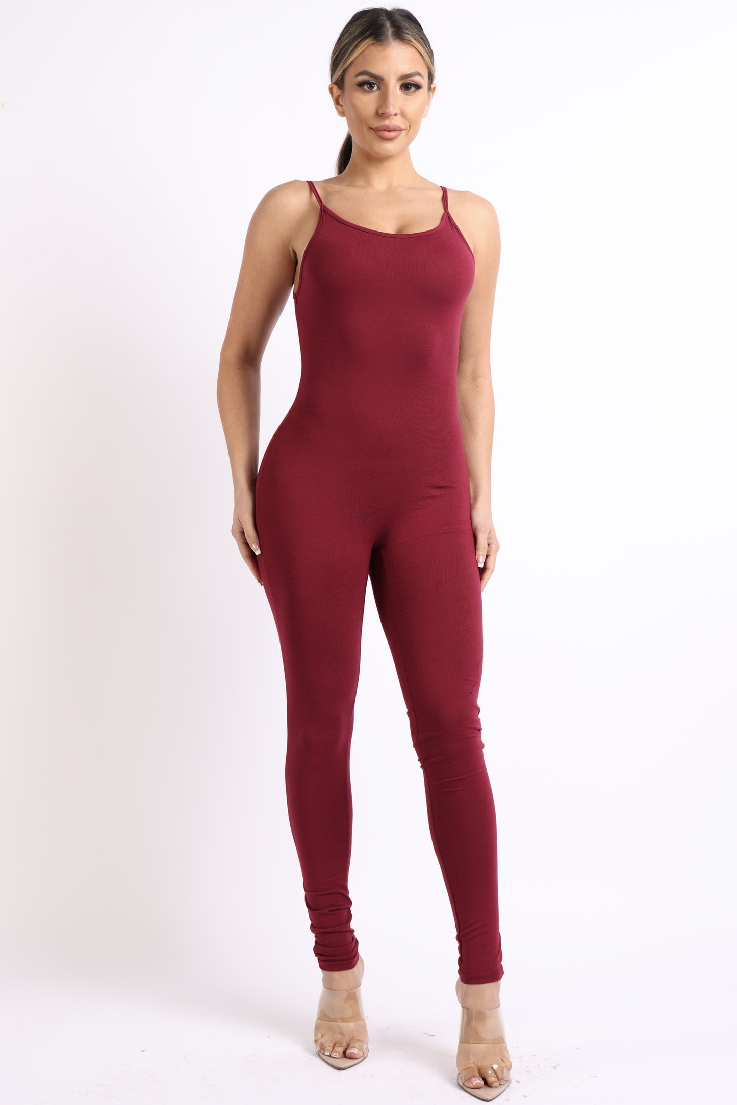 Spaghetti Strap Sexy Bodycon Tank One Piece Jumpsuit Comfy Party Daily Soft Jersey Romper Playsuit