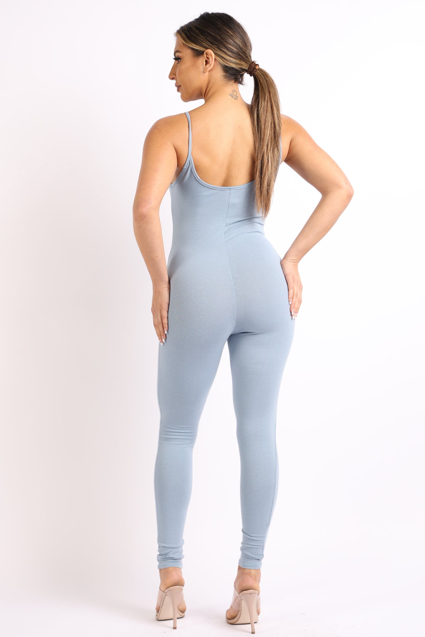 Spaghetti Strap Sexy Bodycon Tank One Piece Jumpsuit Comfy Party Daily Soft Jersey Romper Playsuit
