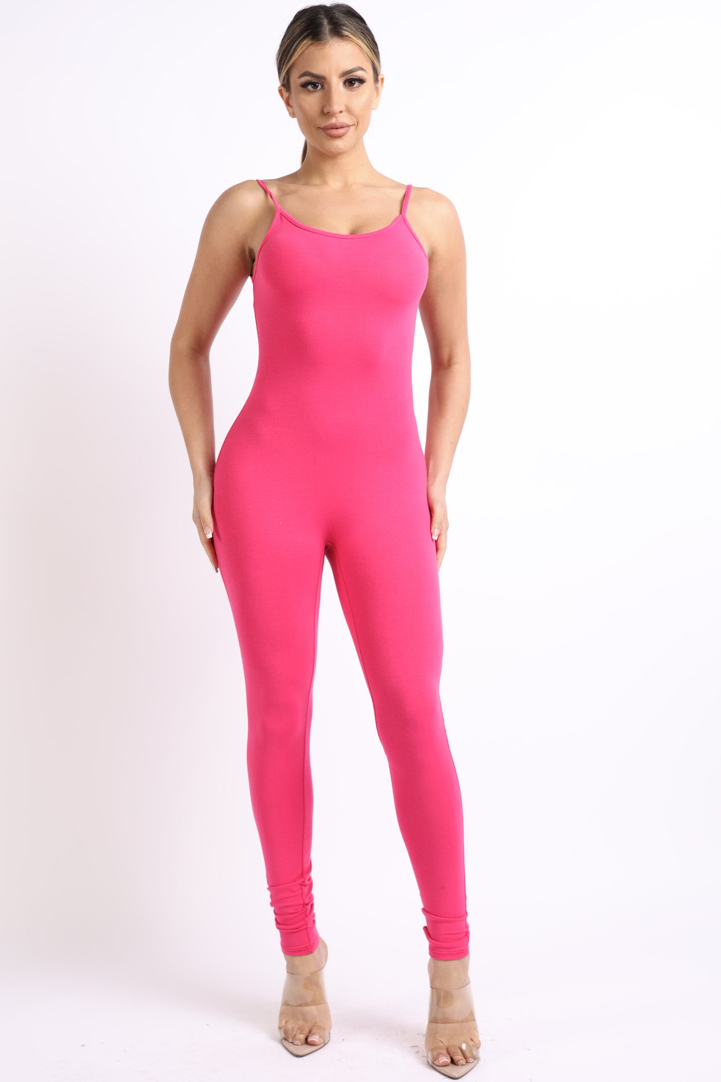 Spaghetti Strap Sexy Bodycon Tank One Piece Jumpsuit Comfy Party Daily Soft Jersey Romper Playsuit