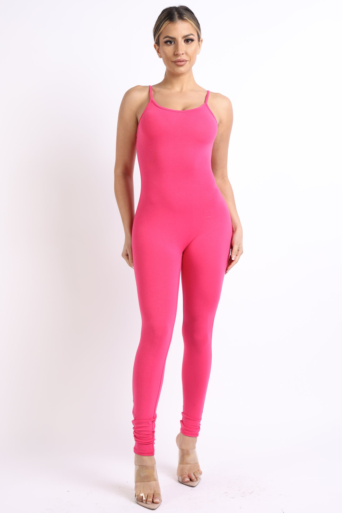 Spaghetti Strap Sexy Bodycon Tank One Piece Jumpsuit Comfy Party Daily Soft Jersey Romper Playsuit