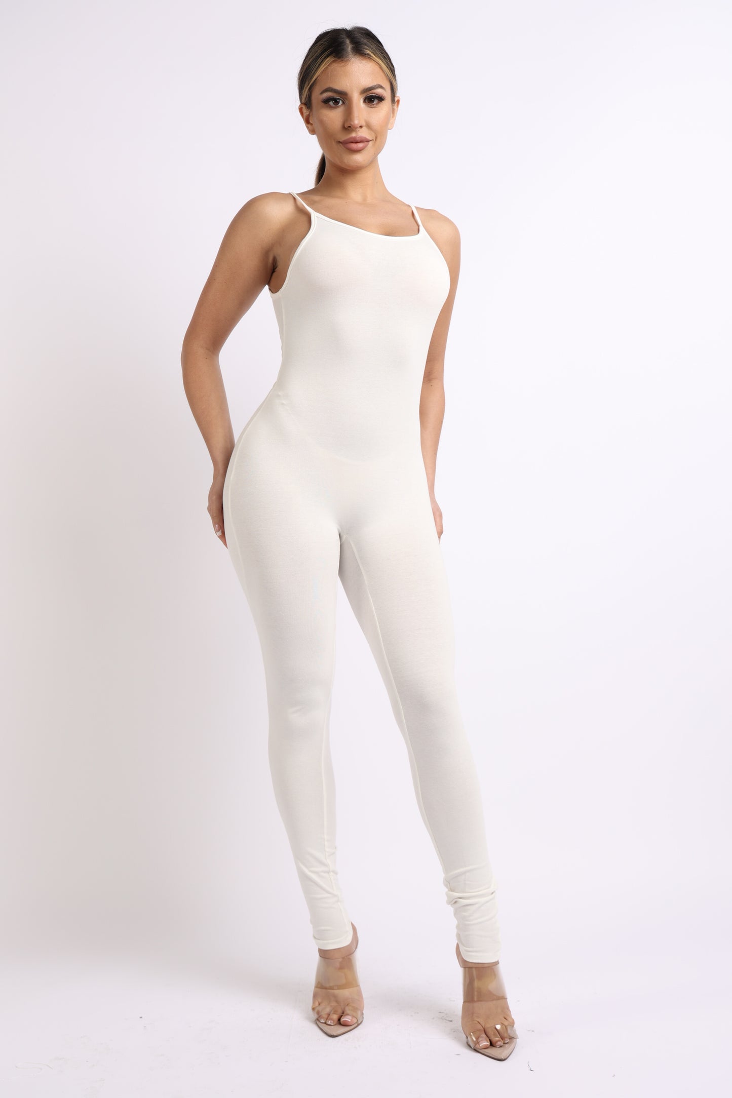 Spaghetti Strap Sexy Bodycon Tank One Piece Jumpsuit Comfy Party Daily Soft Jersey Romper Playsuit