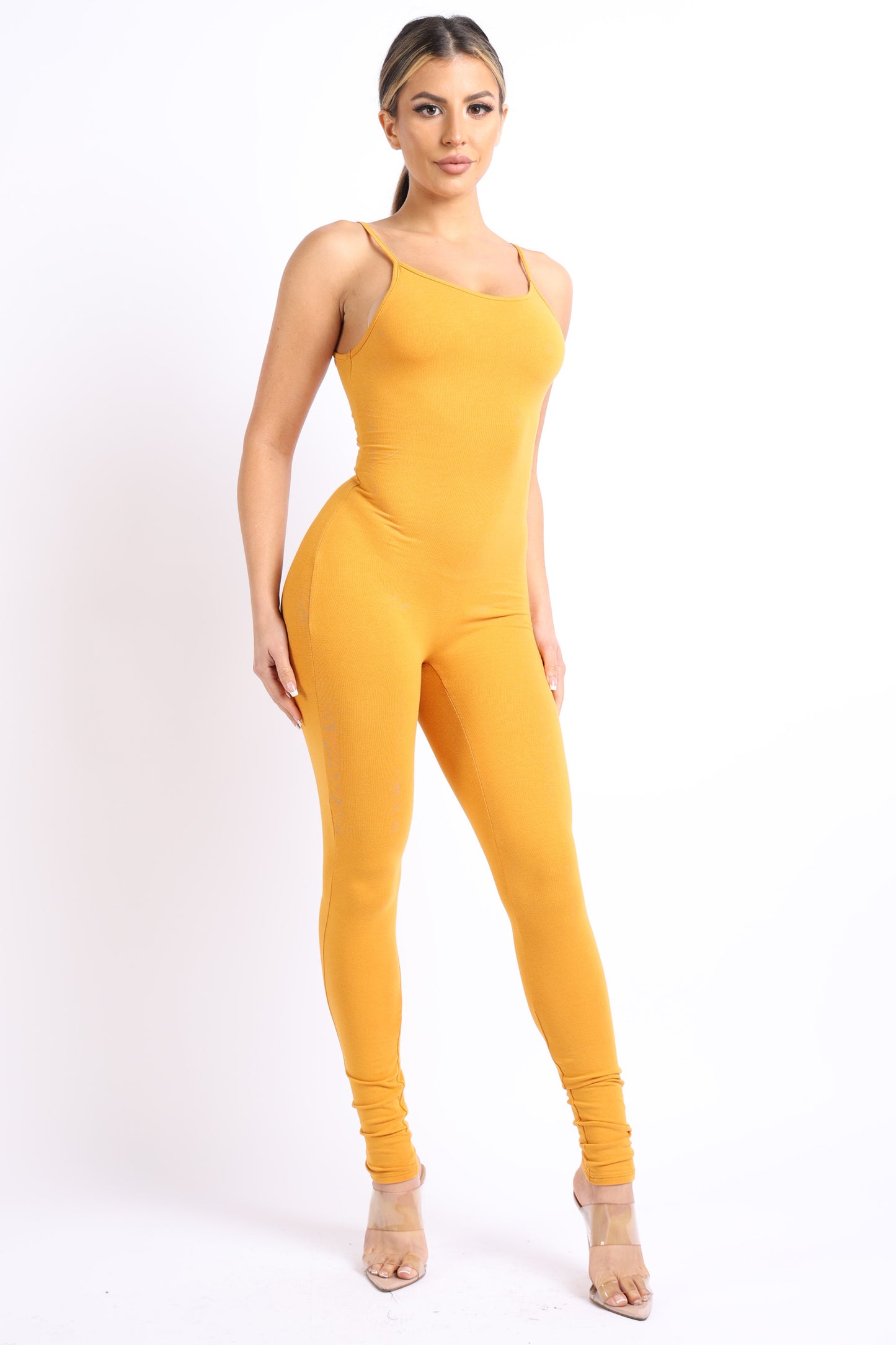Spaghetti Strap Sexy Bodycon Tank One Piece Jumpsuit Comfy Party Daily Soft Jersey Romper Playsuit