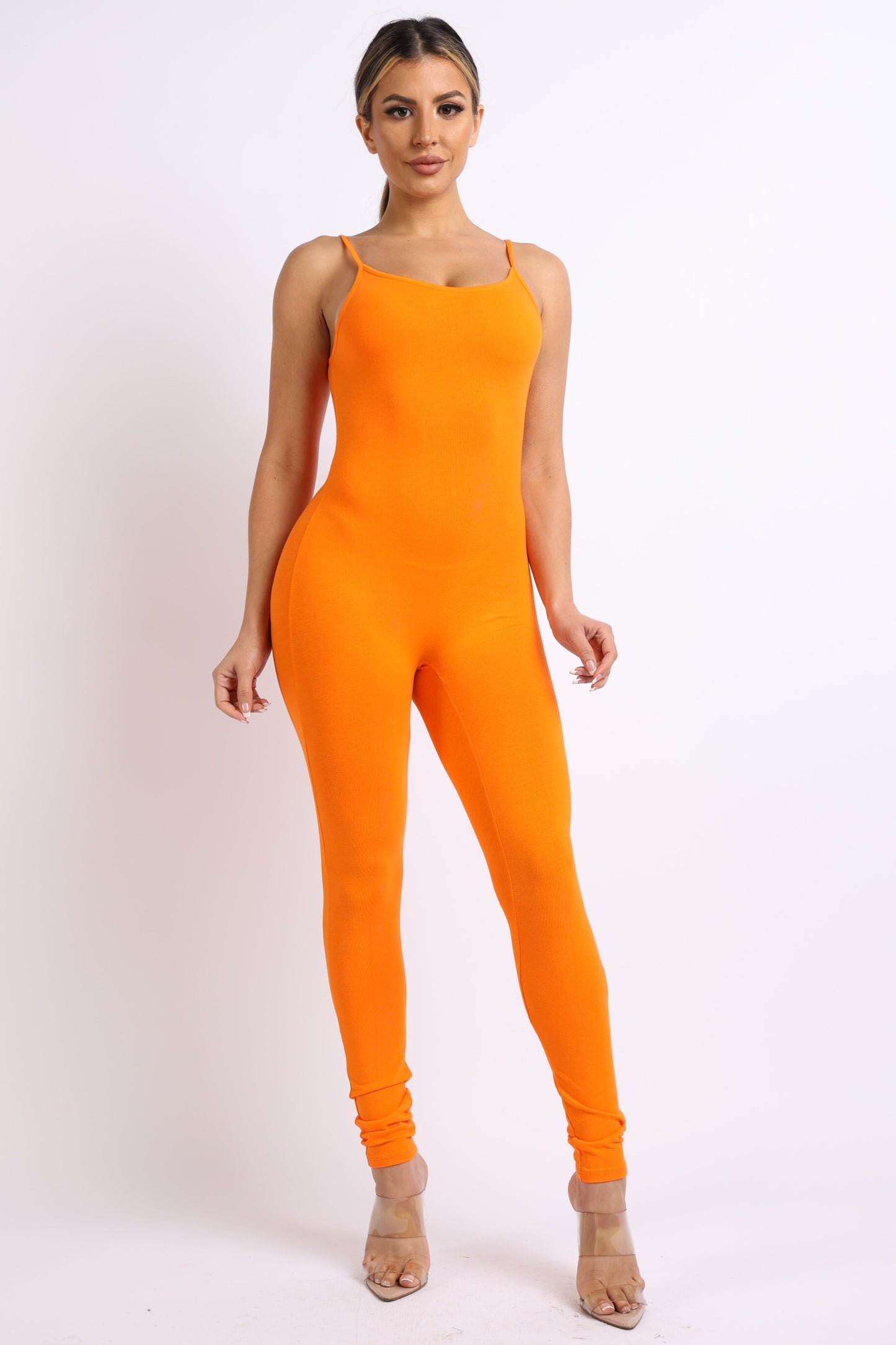 Spaghetti Strap Sexy Bodycon Tank One Piece Jumpsuit Comfy Party Daily Soft Jersey Romper Playsuit