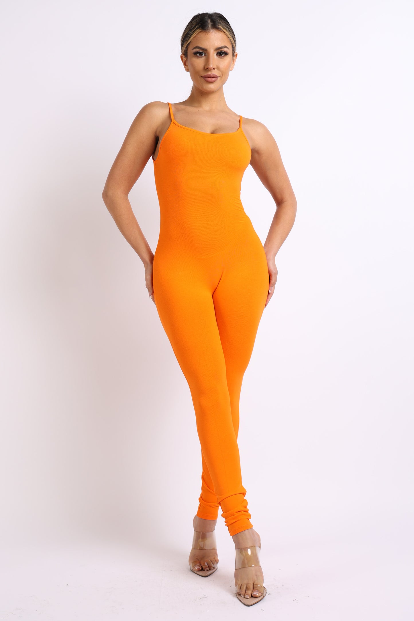 Spaghetti Strap Sexy Bodycon Tank One Piece Jumpsuit Comfy Party Daily Soft Jersey Romper Playsuit