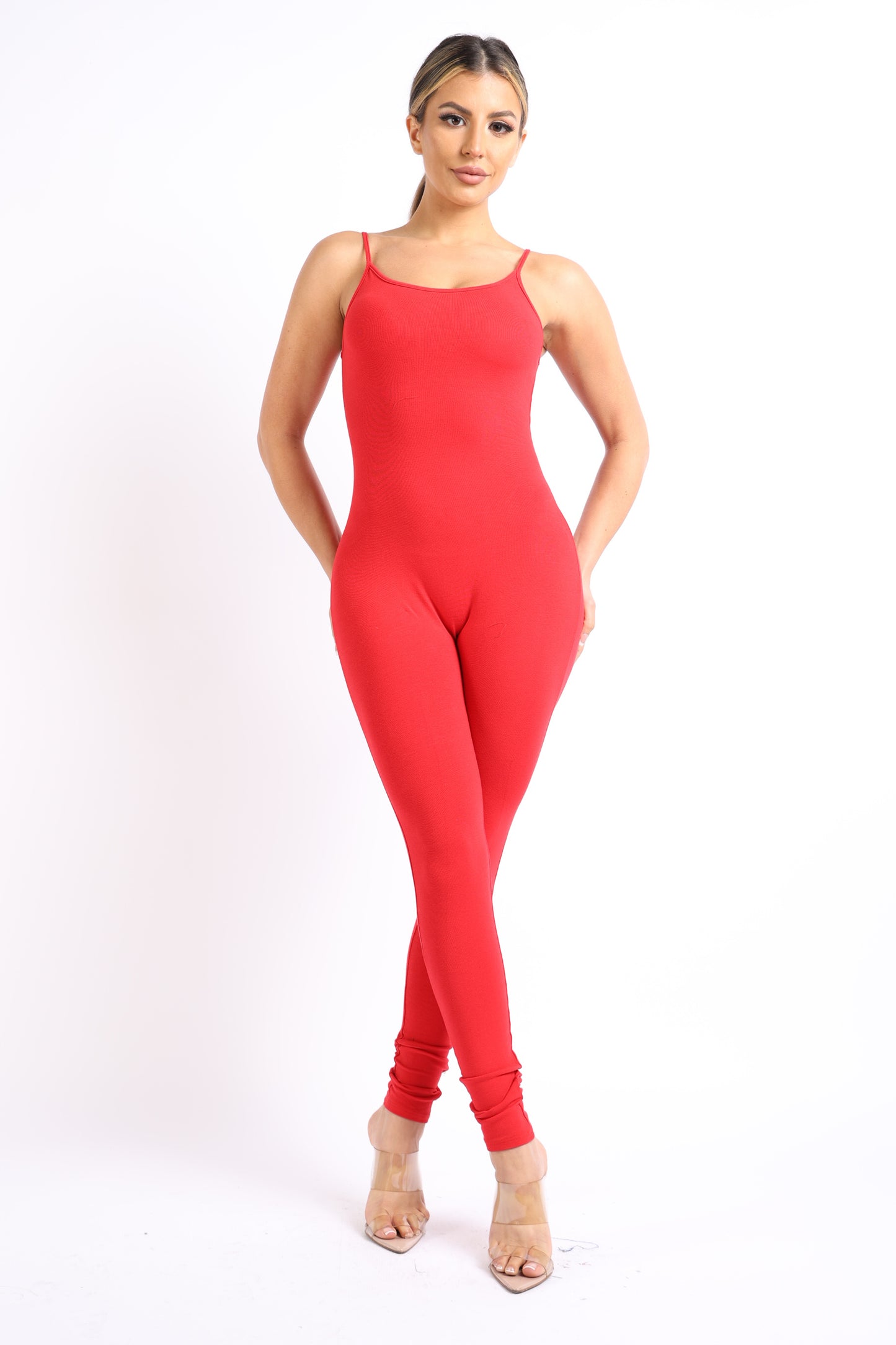 Spaghetti Strap Sexy Bodycon Tank One Piece Jumpsuit Comfy Party Daily Soft Jersey Romper Playsuit
