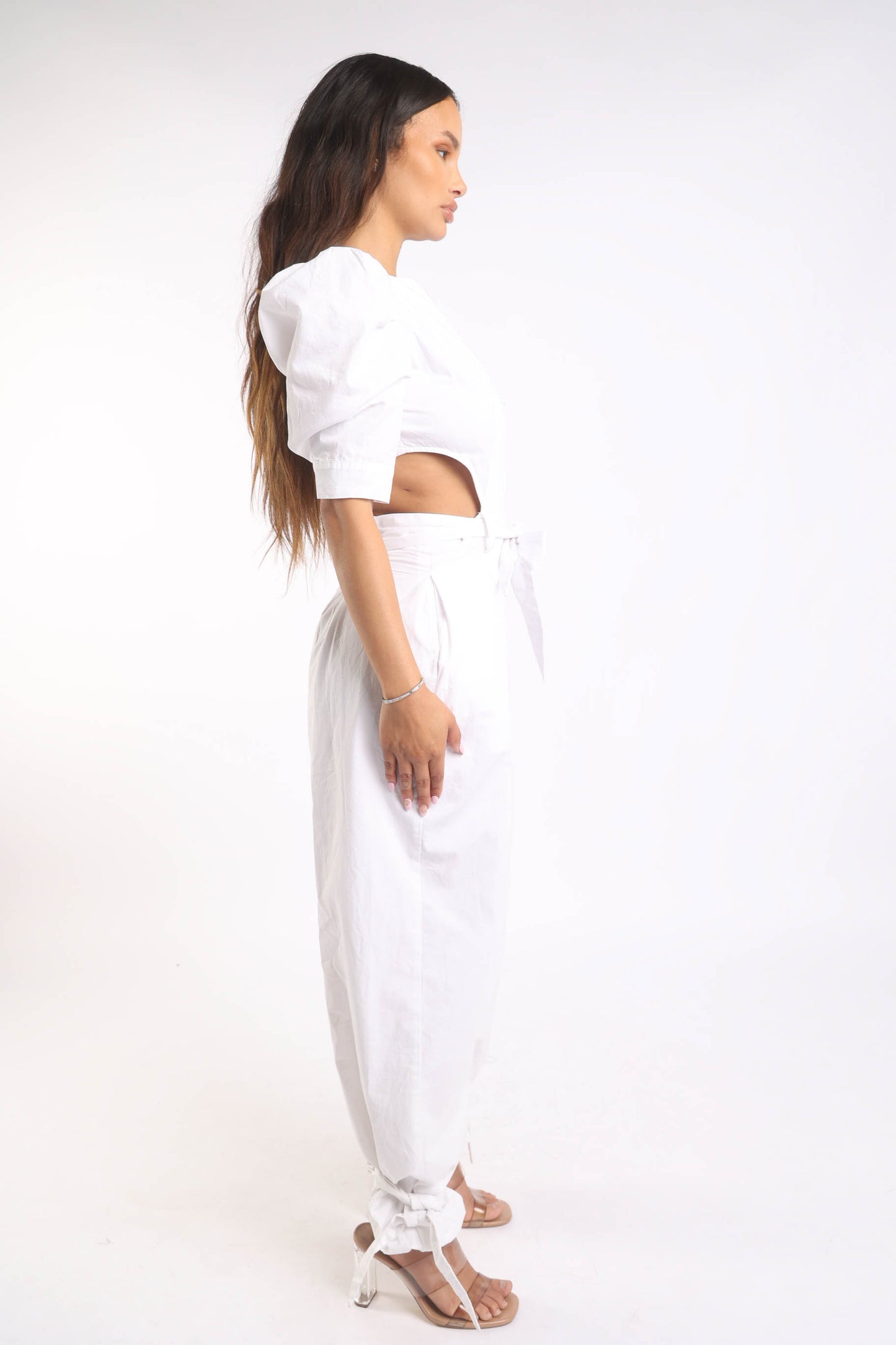 Puff shoulder jumpsuit