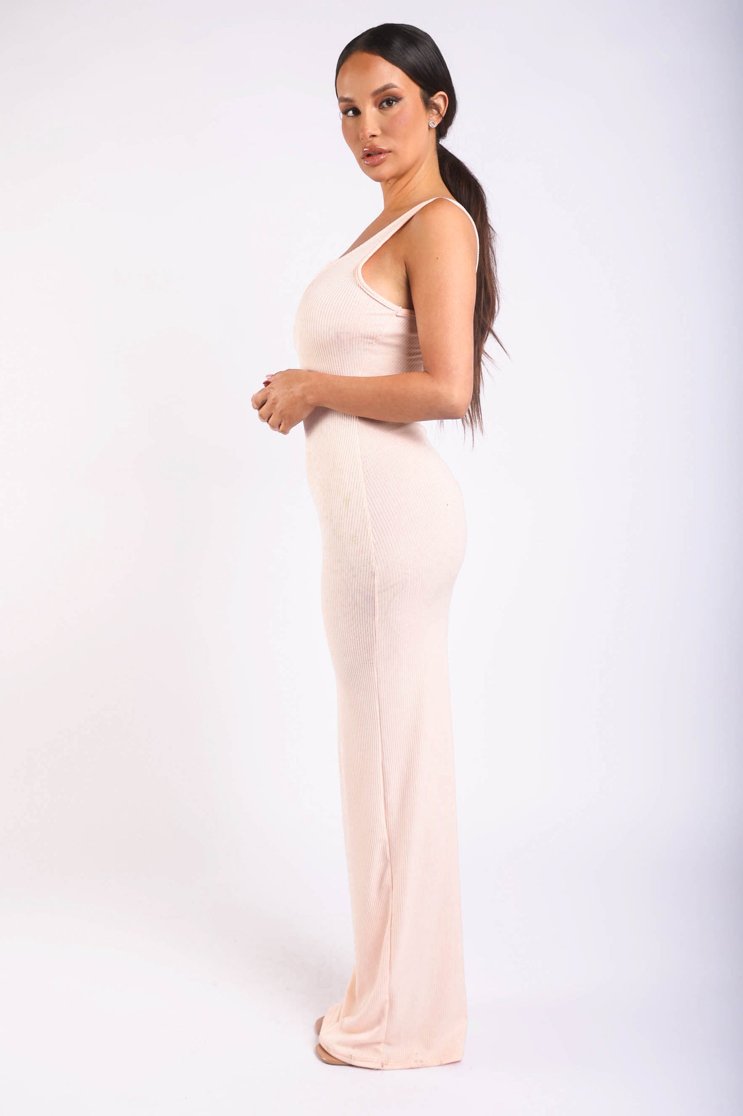 Ribbed tank maxi dress