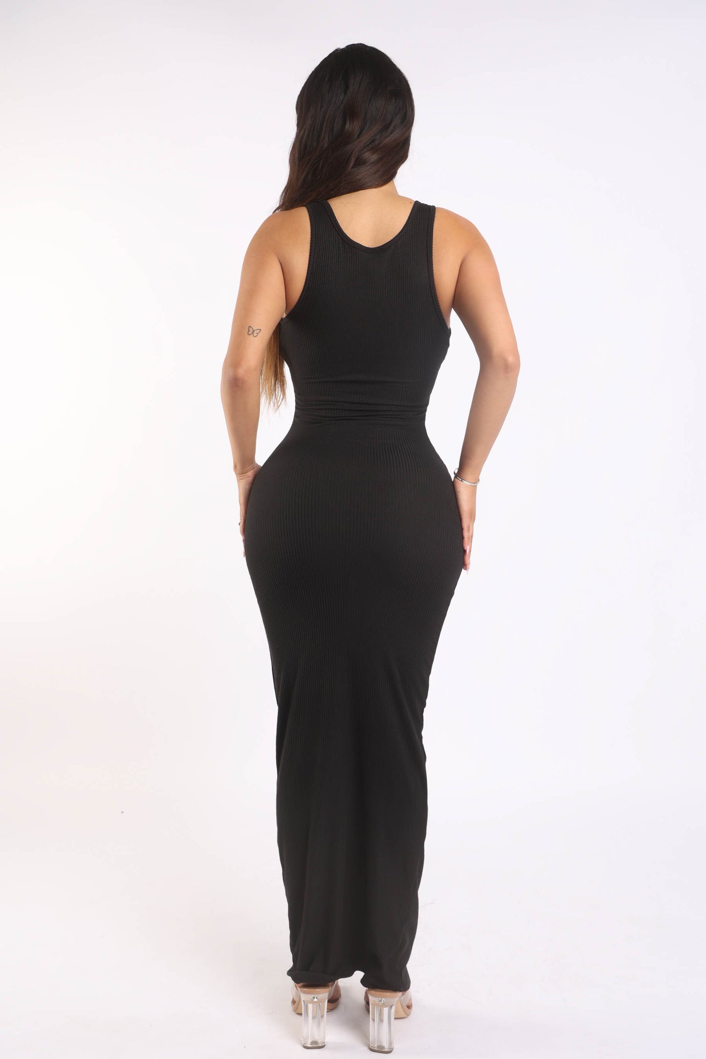 Ribbed tank maxi dress