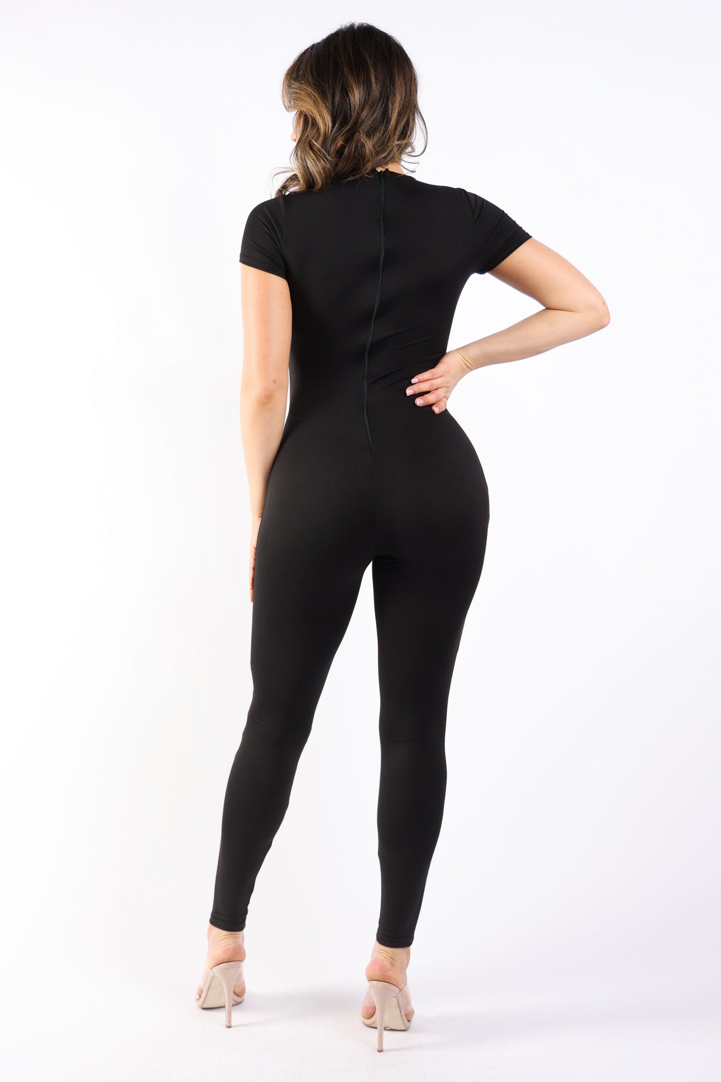 Crossed front detailed jumpsuit